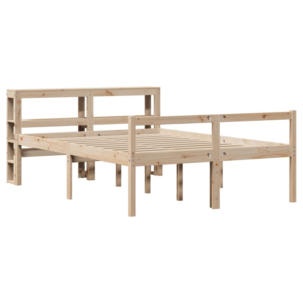 vidaXL cama personas mayores y cabecero madera maciza pino 120x190 cm