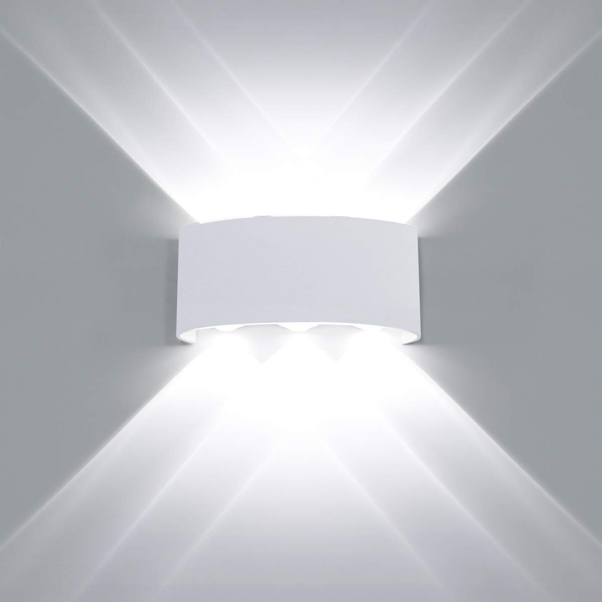 Aplique de pared interior y exterior aluminio impermeable up/down 6 w