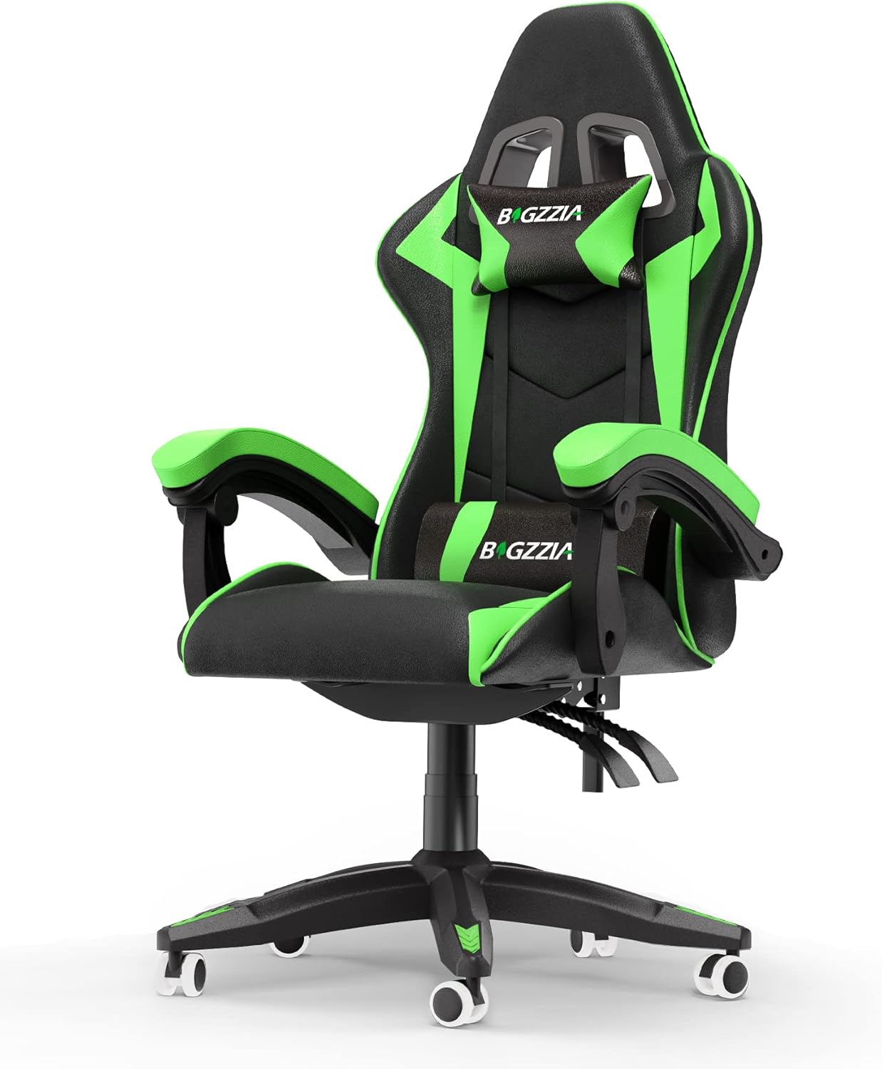 Silla ergonómica para computadora - negra/verde