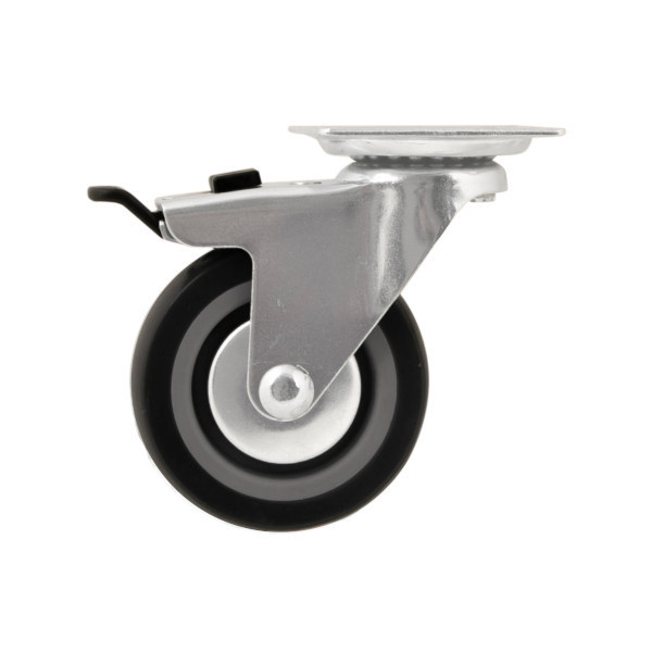 Rueda giratoria ø 7,5 cm con pletina y freno