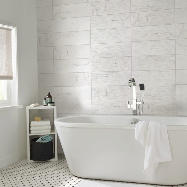 Azulejo elegance marble statuario 20x60 cm