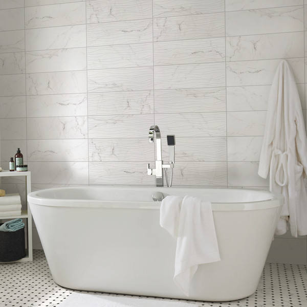 Azulejo elegance marble statuario deing decor 20x60 cm