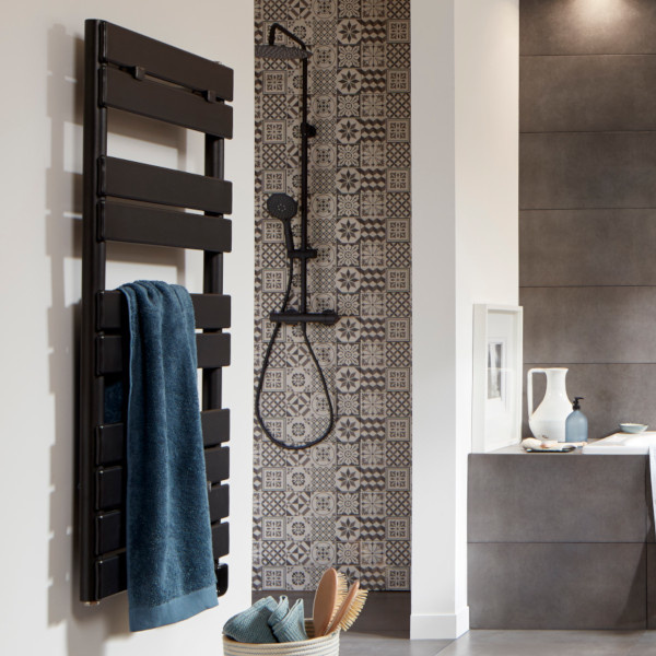 Azulejo konkrete blanco/negro decor 20x60 cm