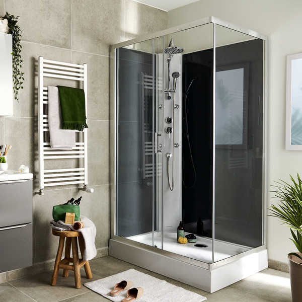 Cabina de ducha rectangular Ónega 80x120 cm