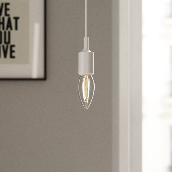 Bombilla filamento led vela e14 250lm 1,8w luz cálida