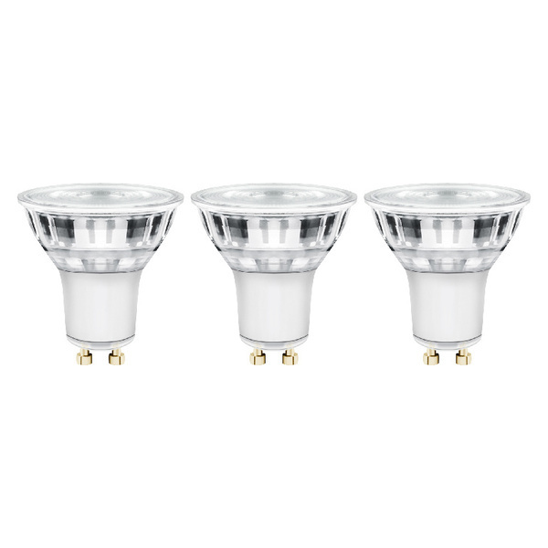 Pack de 3 bombillas led gu10 345lm cristal 3,6w luz neutra