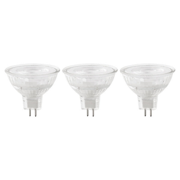 Pack de 3 bombillas led mr16 gu5.3 345lm 3,4w luz neutra