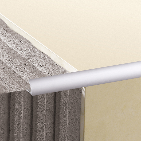 Inglete curvo aluminio mate 12,5 mm Brenner