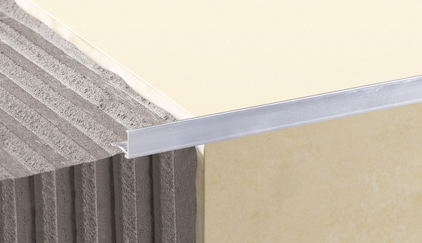 Perfil borde recto aluminio 12,5 mm Brenner
