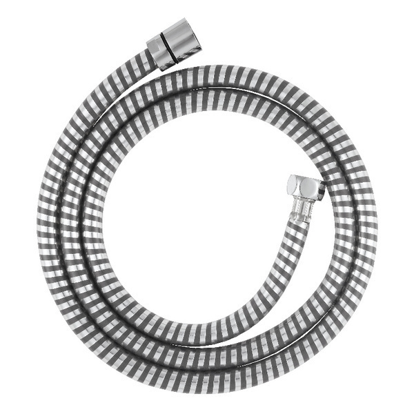 Flexo de ducha de pvc gris / plateado 1,75 m