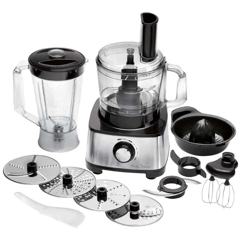 Procesador de alimentos, multifuncional 11 en proficook km 1063 negro/plata
