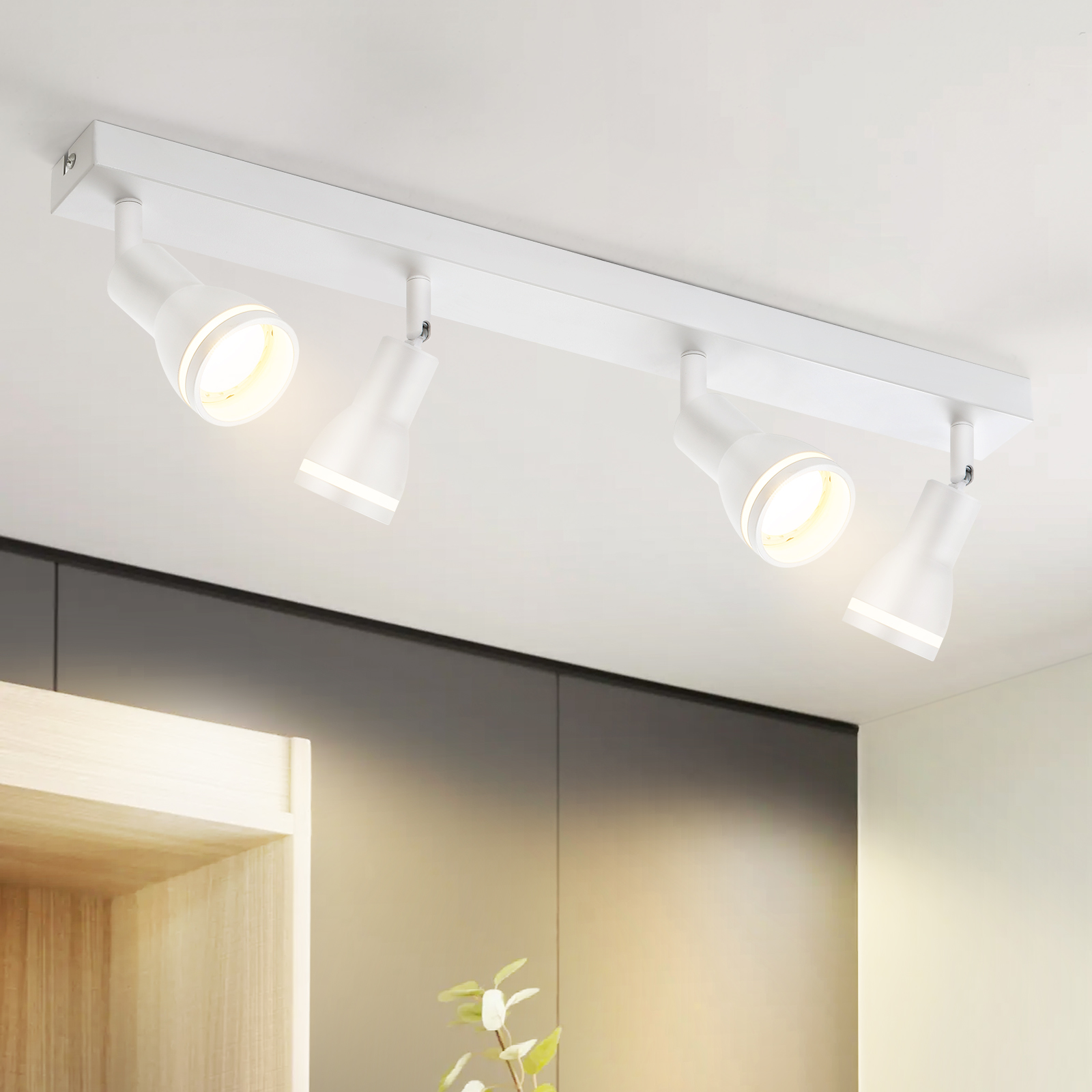 Nettlife lámpara de techo blanca gu10 55x5