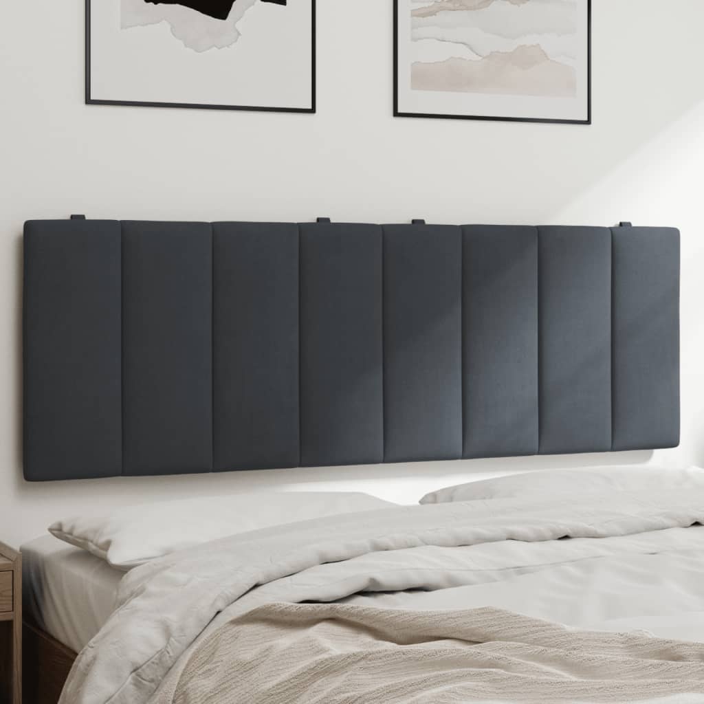Cabecero de cama acolchado terciopelo gris oscuro 120 cm eso9915