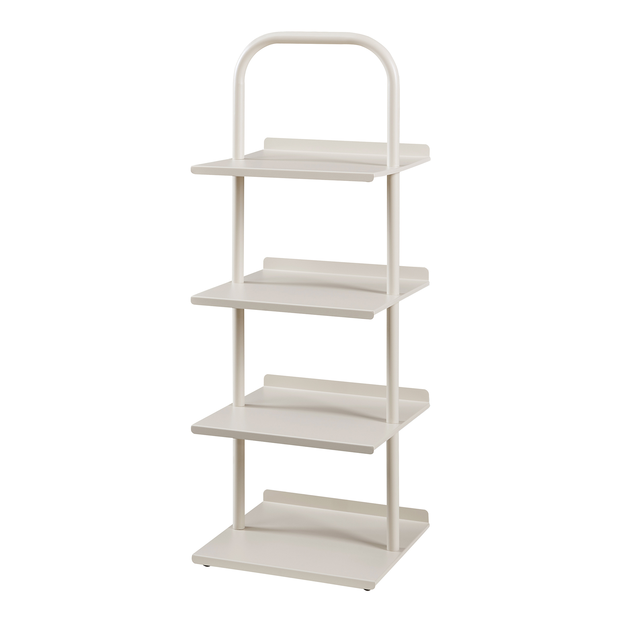 Zapatero poytya 4 niveles acero 96x34x32 cm color champán [en.casa]