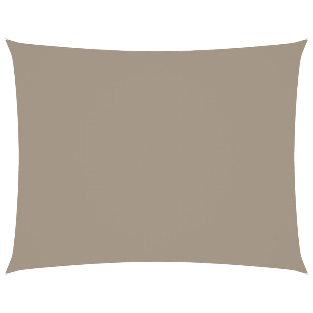 Toldo de vela rectangular tela oxford gris taupe 3x4 m