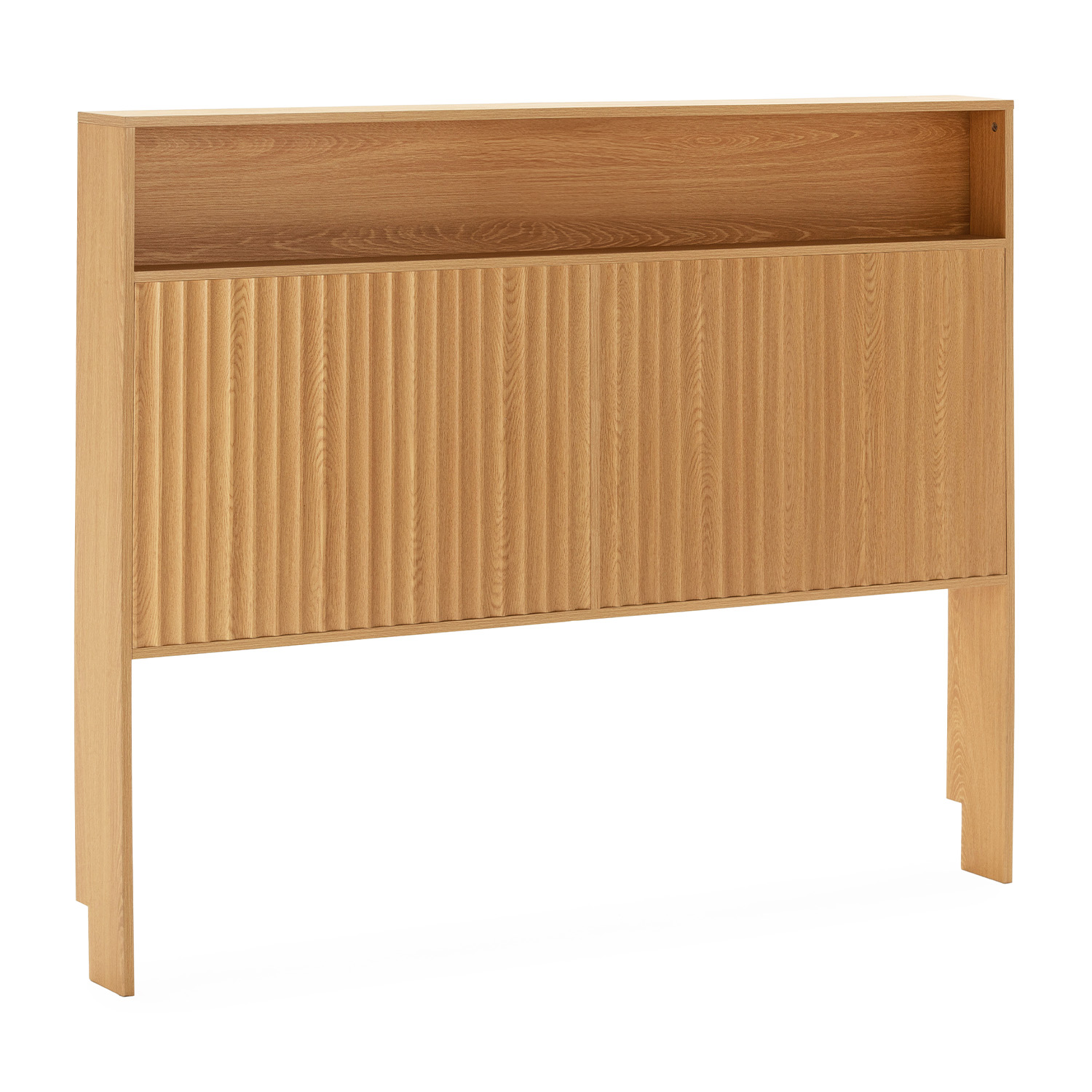 Cabecero de cama lluvia 165 cm con almacenamiento color roble