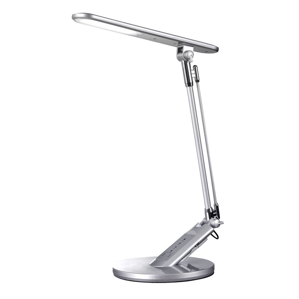 Flexo clase 7w 3000-4500-6000k plata 595lm con usb y temporizador 40x19x32,