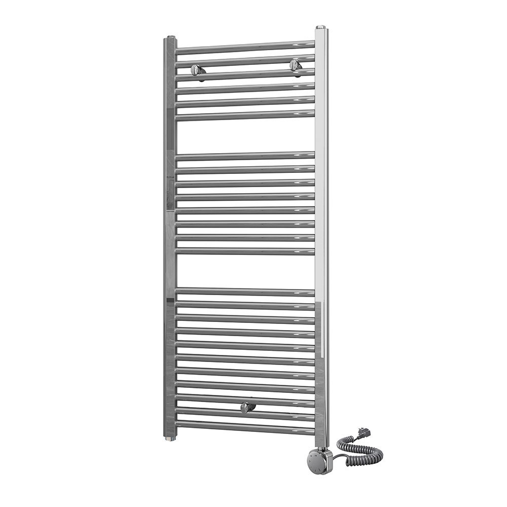 Kibath secatoallas radiador eléctrico de 120 cm x 50 cm cromo de acero