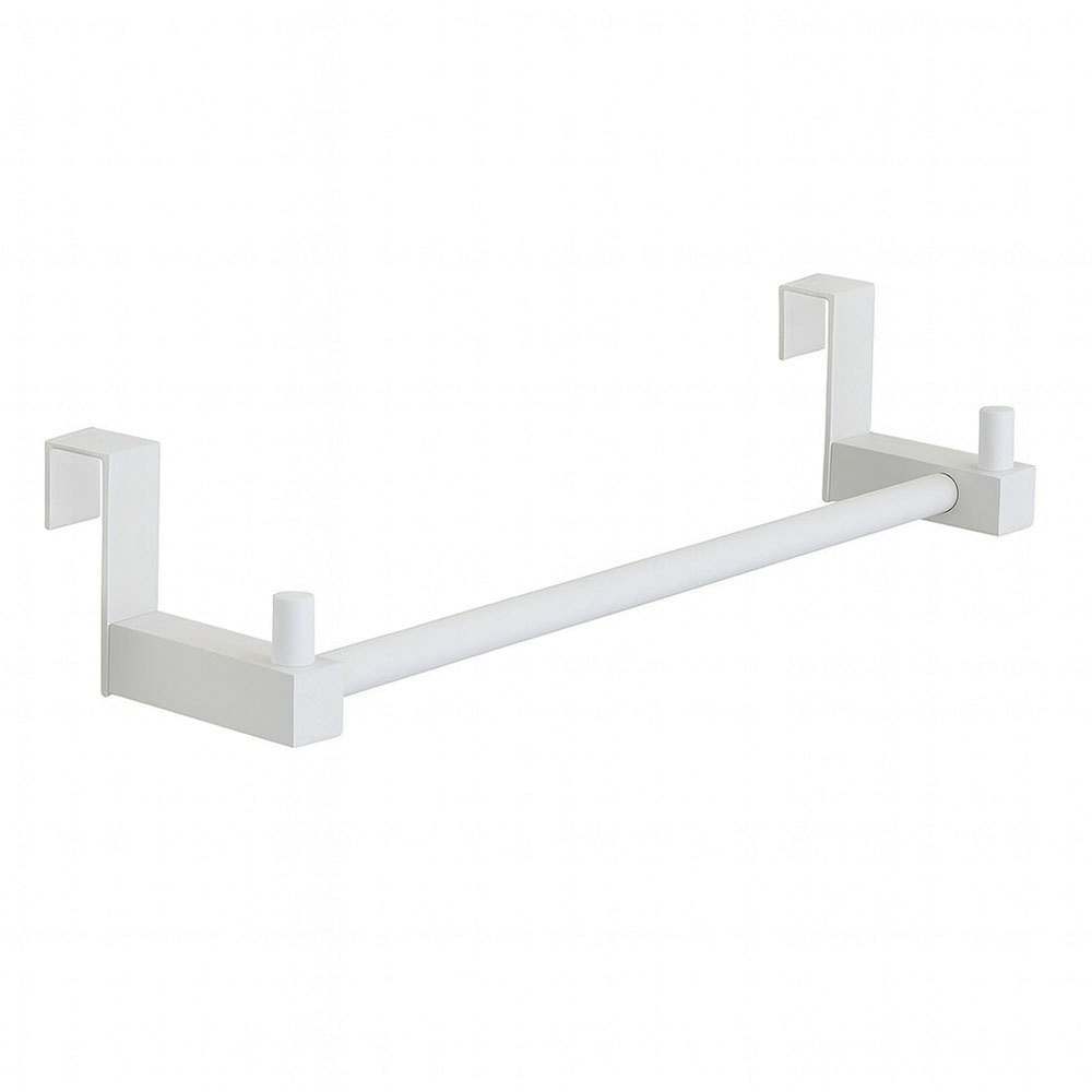 Kibath toallero sin taladros de 36 acabado blanco de acero inox