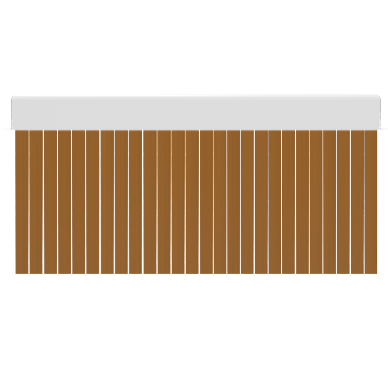 Cortina para puertas de PVC surca caramelo opaco / 90 x 210
