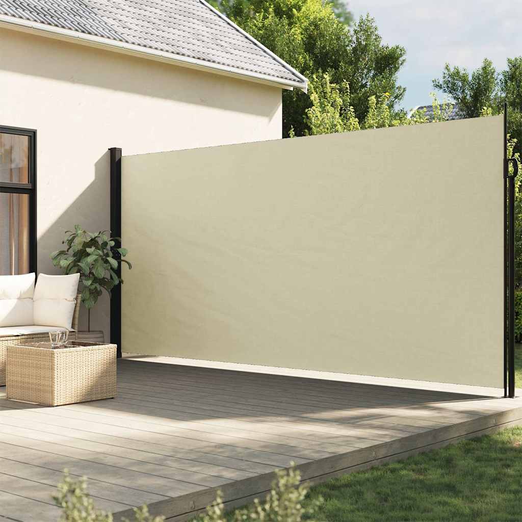 Pantalla de jardín, toldo lateral retráctil crema 220x600 cm ety5298850