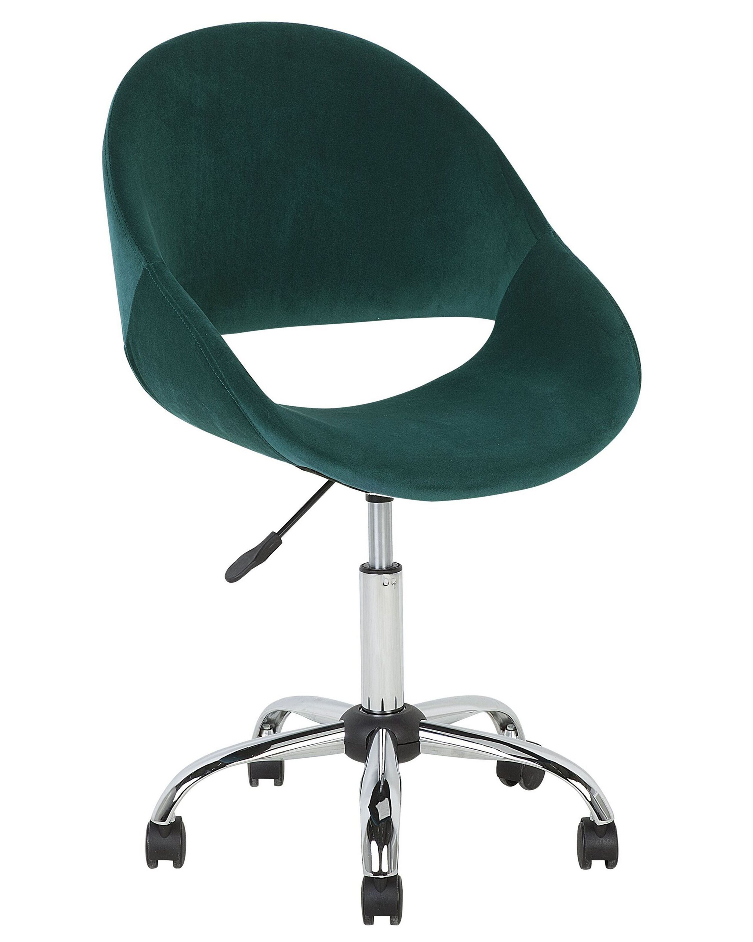 Silla de escritorio selma terciopelo verde esmeralda
