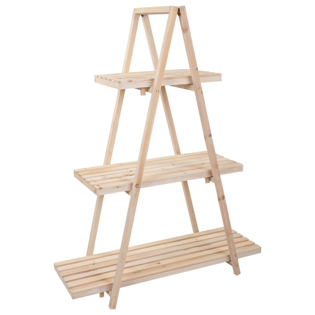 Estantería expositor de madera marrón 98x38x127