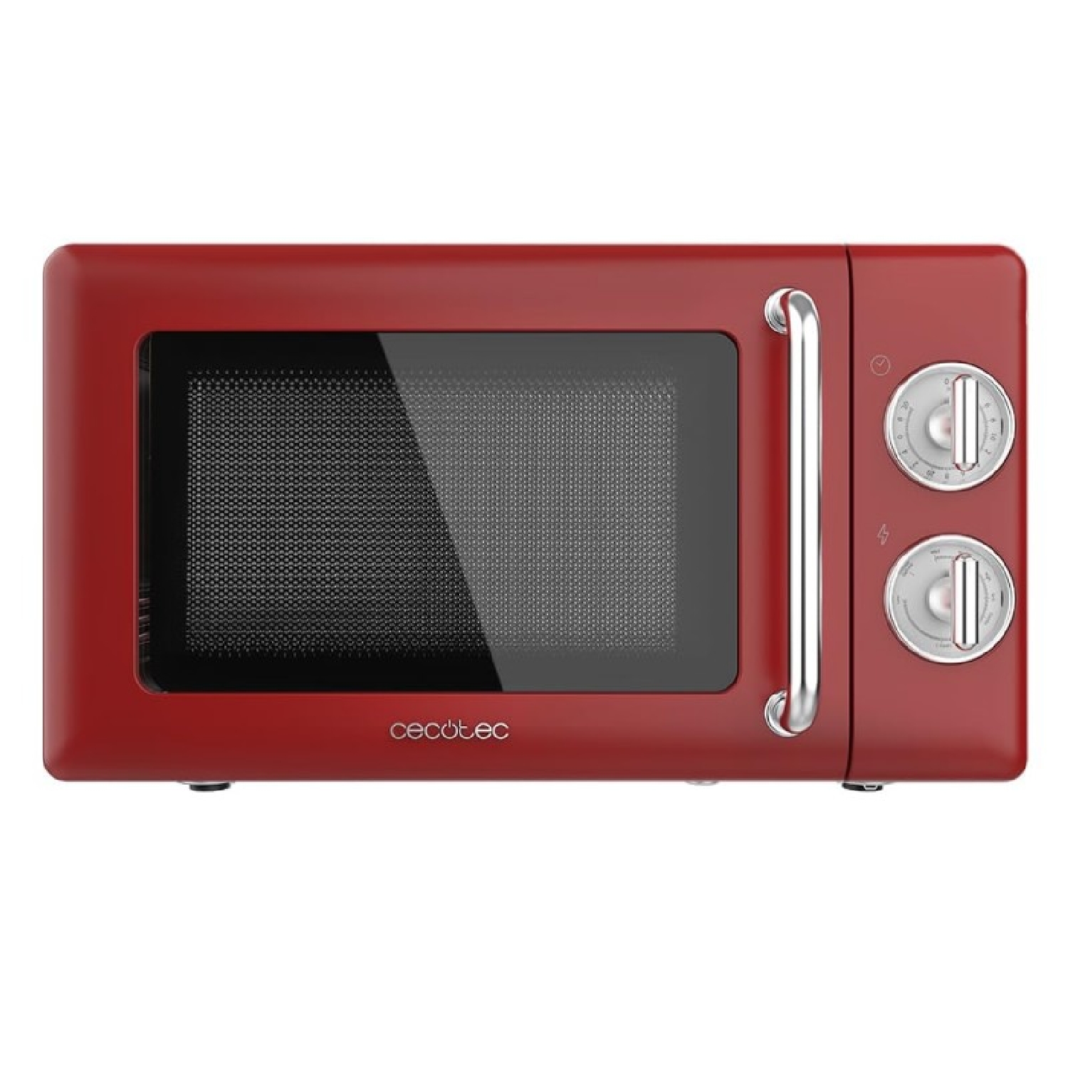 Cecotec microondas mecánico con grill de 20 l proclean 3110 retro red. 700