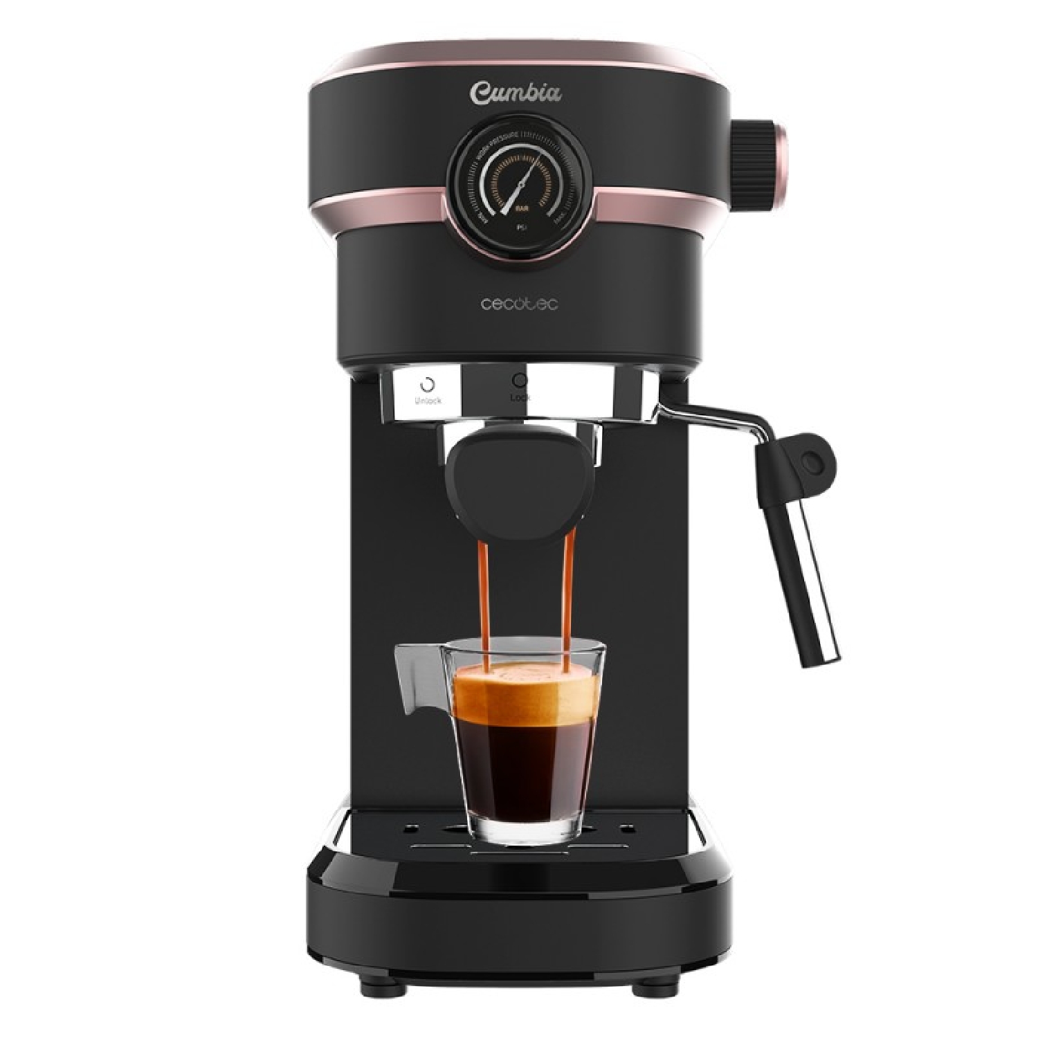 Cecotec cafetera express cafetera espresso cafelizzia 890 rose pro