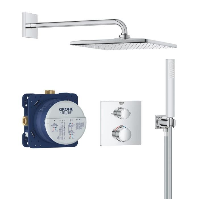 Conjunto de ducha empotrado - 1 chorro - mezclador termostático - grohe - 3