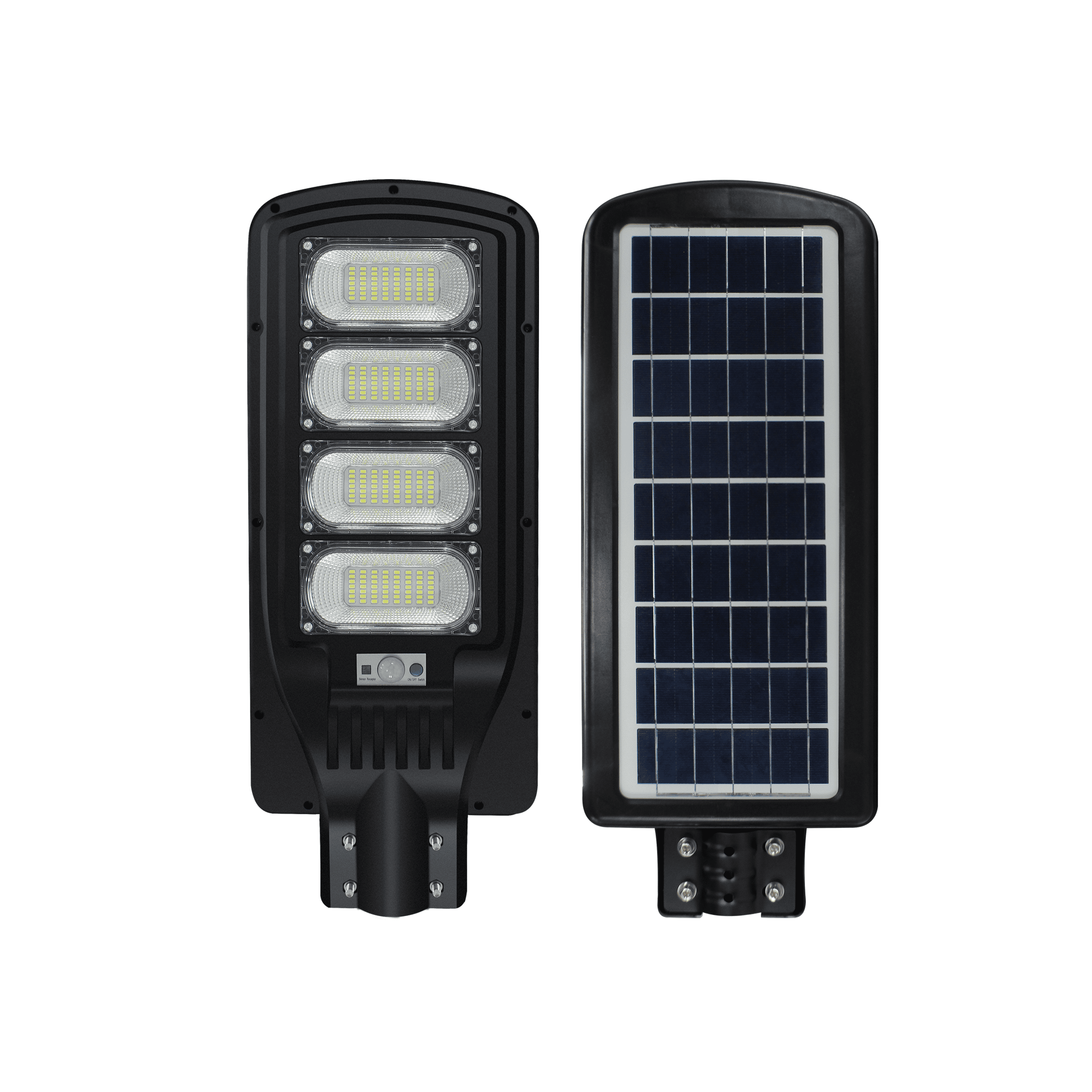 Farola solar LED con sensor movimiento y batería lifepo4, sostenible - 200w