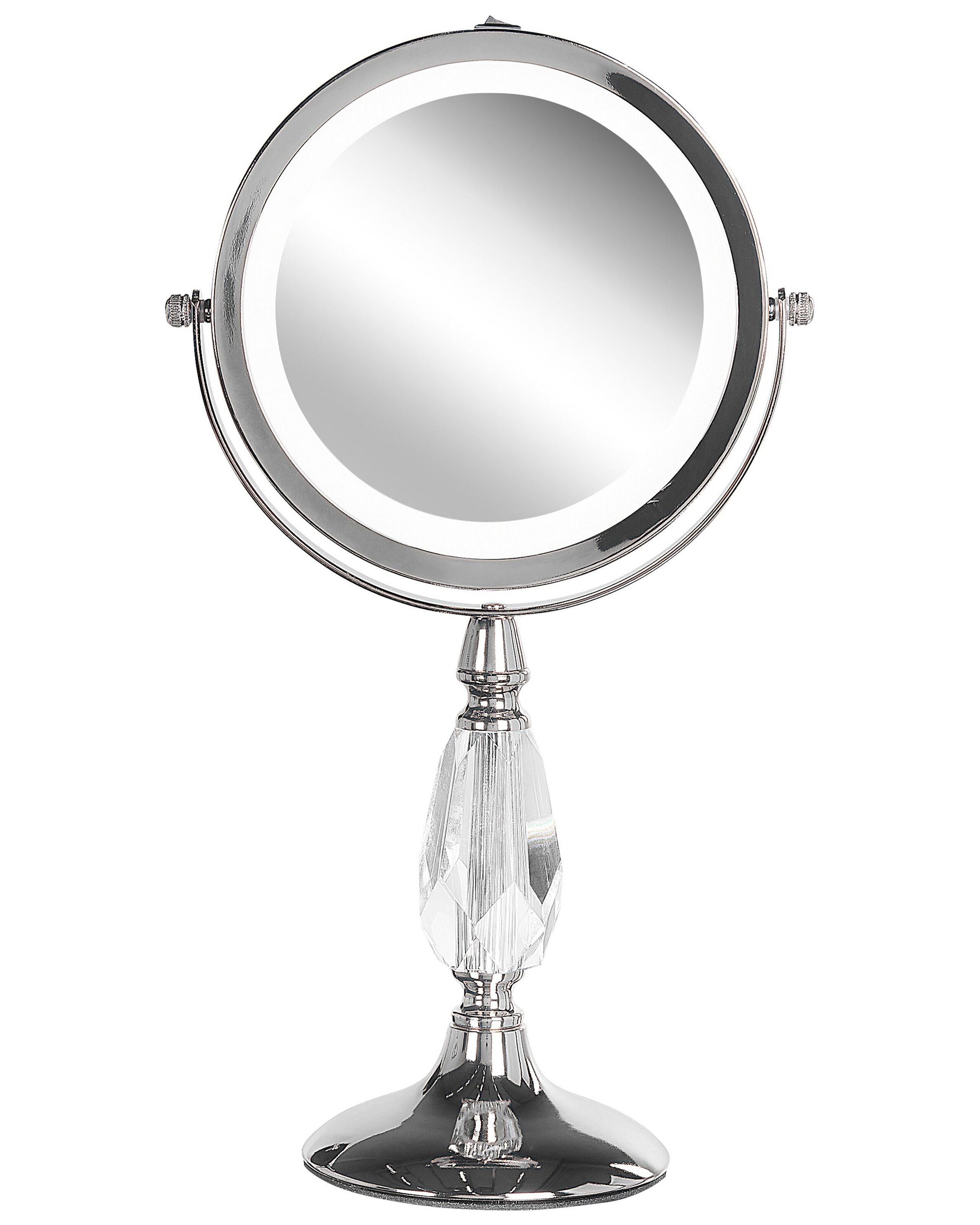 Espejo de maquillaje LED maury plateado