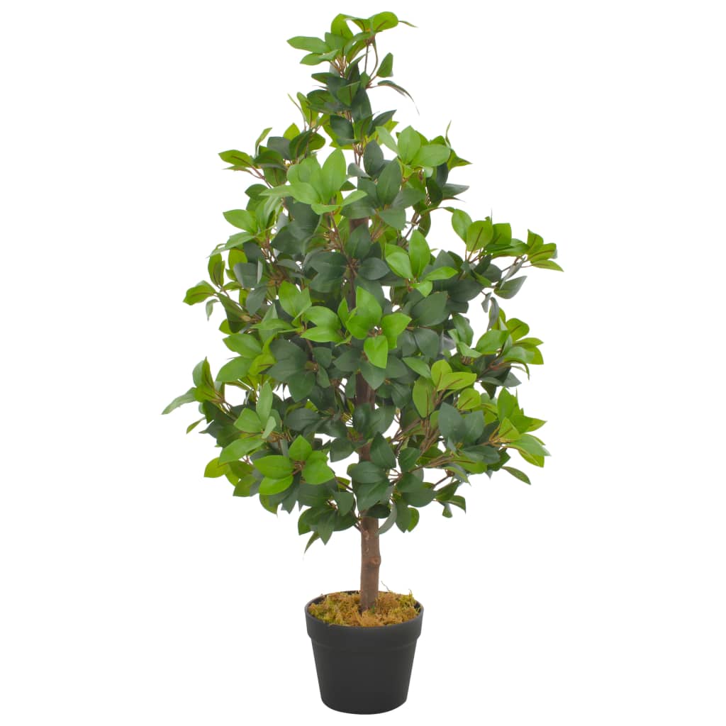 Planta artificial árbol de laurel con macetero 90 cm verde eerf7348