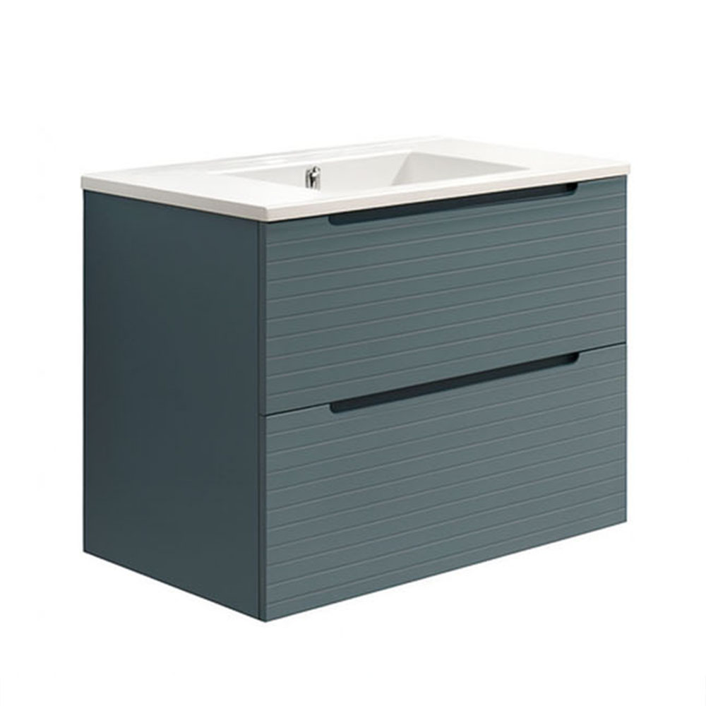 Móveis banho lavatório, boreal 60x45 cm azul oceano 2 gavetas suspensas