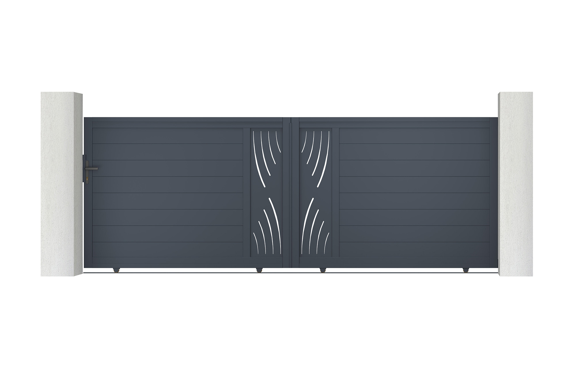Puerta corredera de aluminio 4m veleta a.140cm