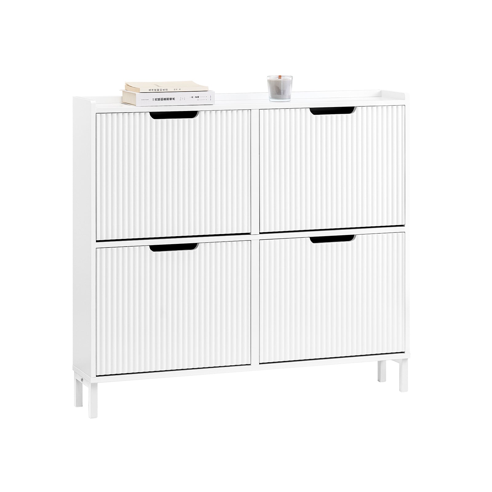 Zapatero estrecho con 4 solapas organizador fsr177-l-w sobuy es