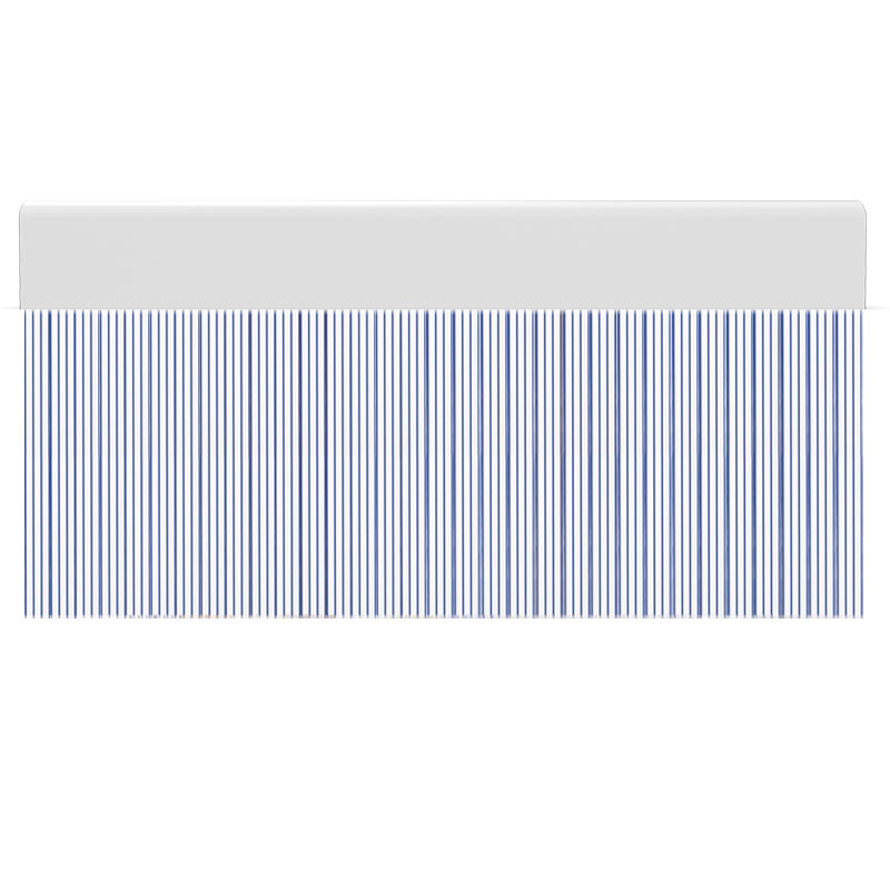Cortina para puertas de PVC stripe blanco con azul / 120 x 220