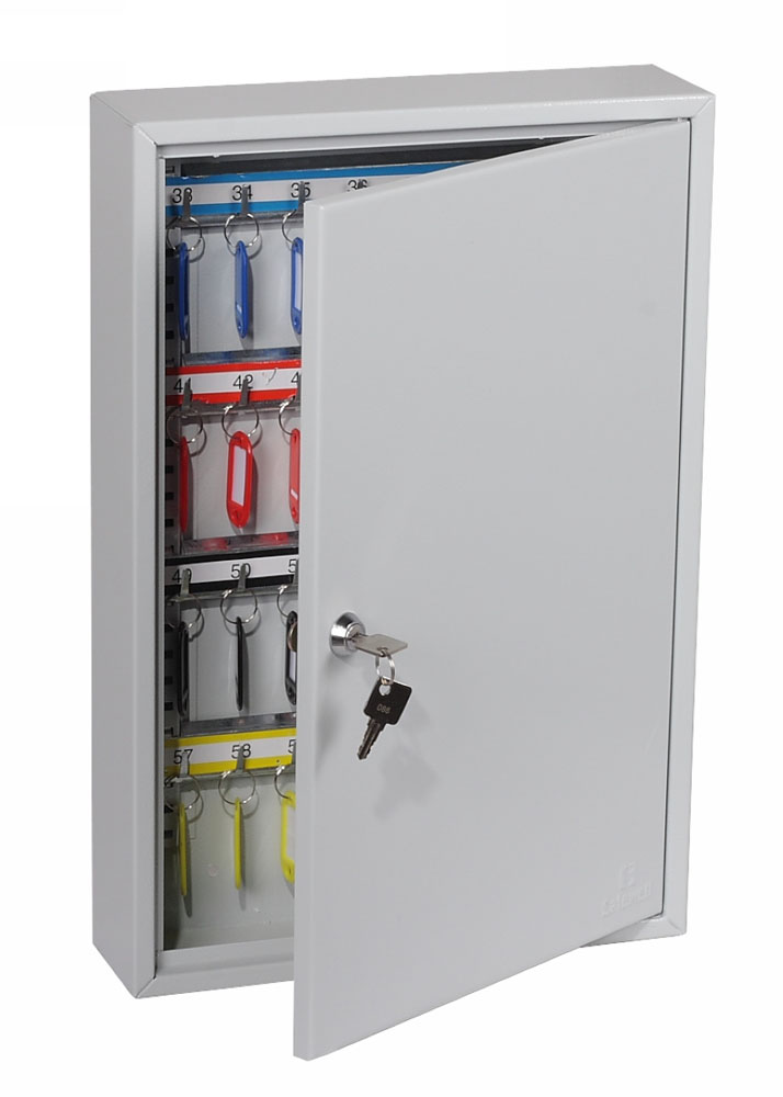 Phoenix armario de llaves kc0602k con cerradura de llave y 64 ganchos