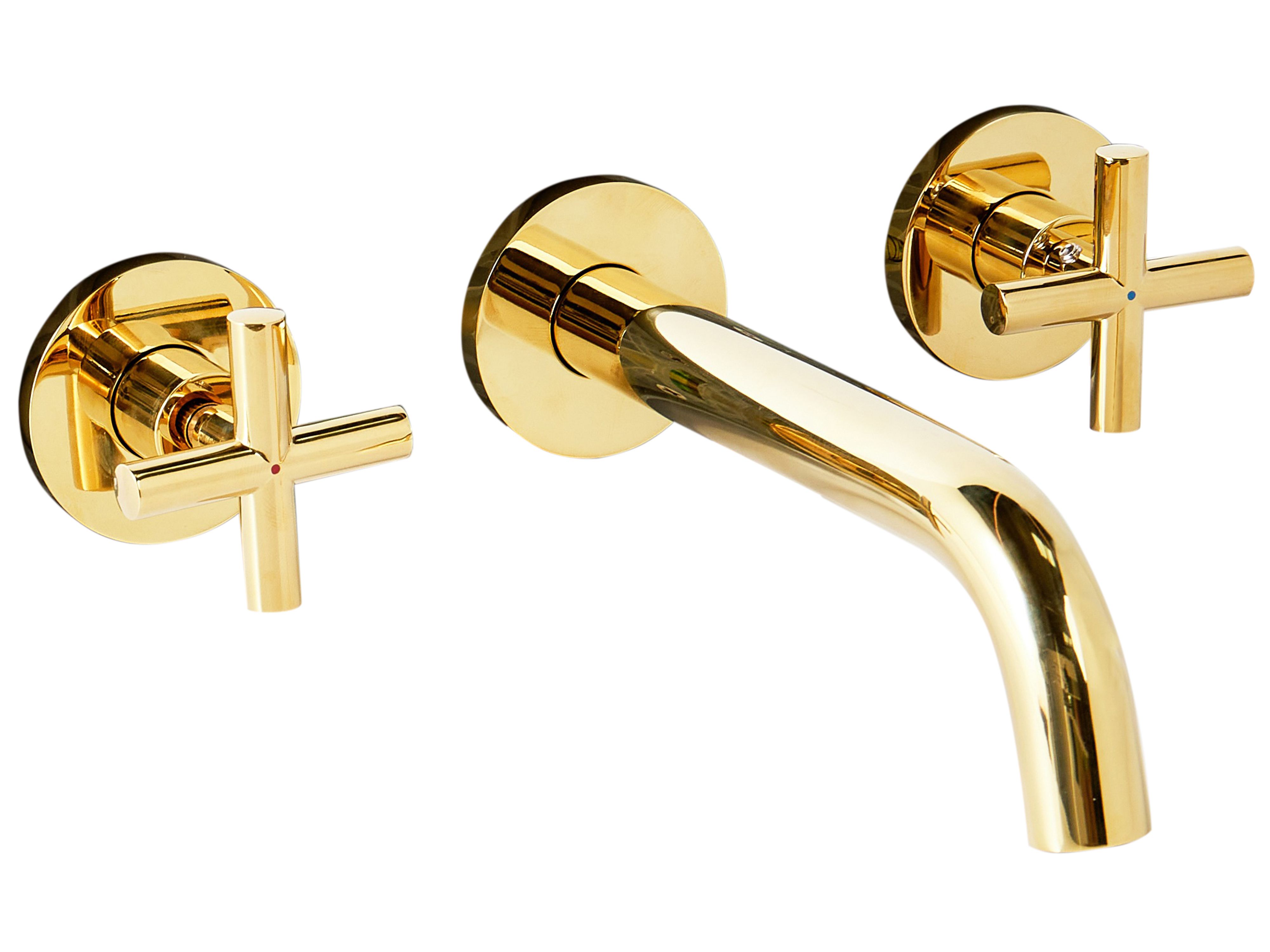 Grifo mezclador empotrado de lavabo kaieteur latón dorado