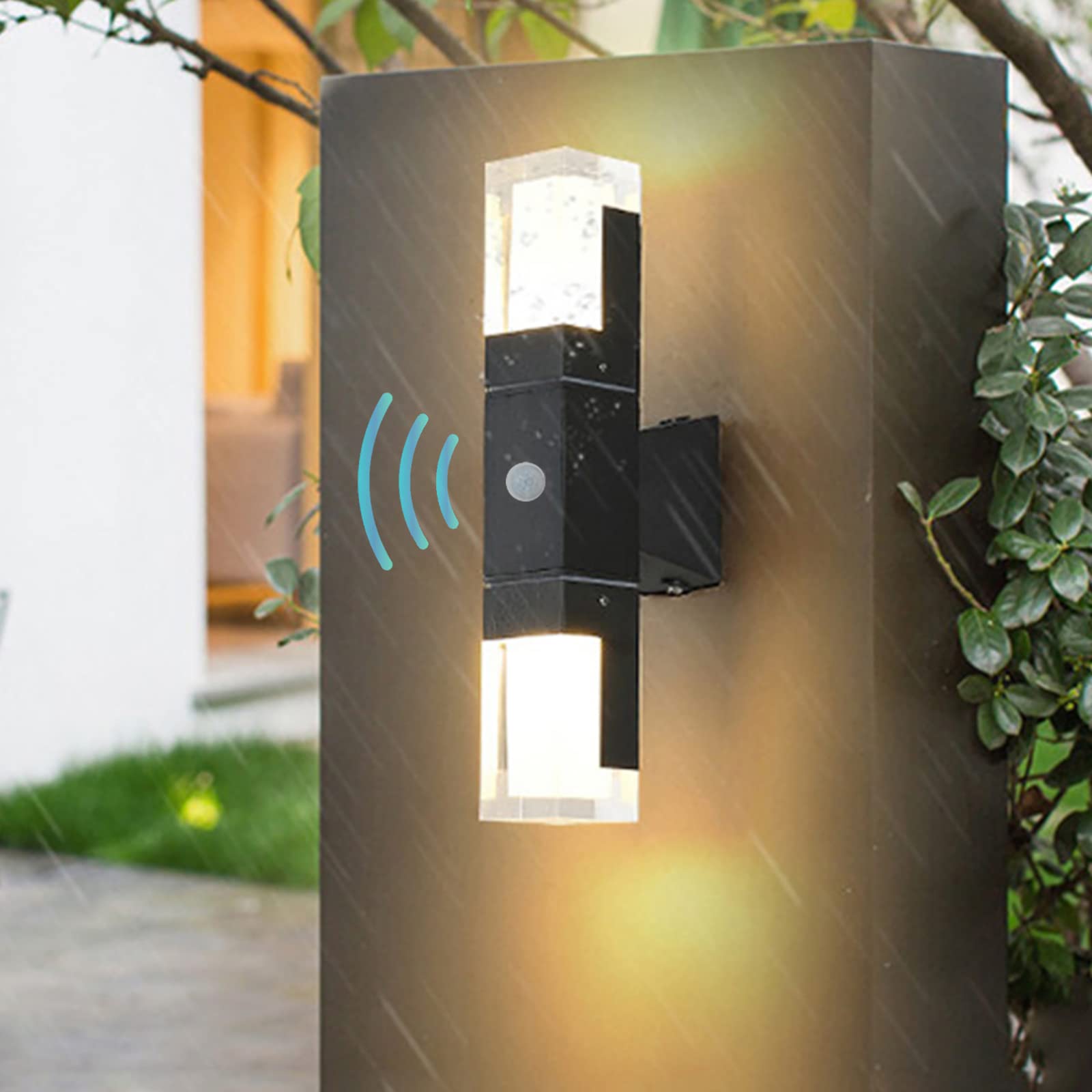 Aplique de pared doble con sensor 14 w 4000 k