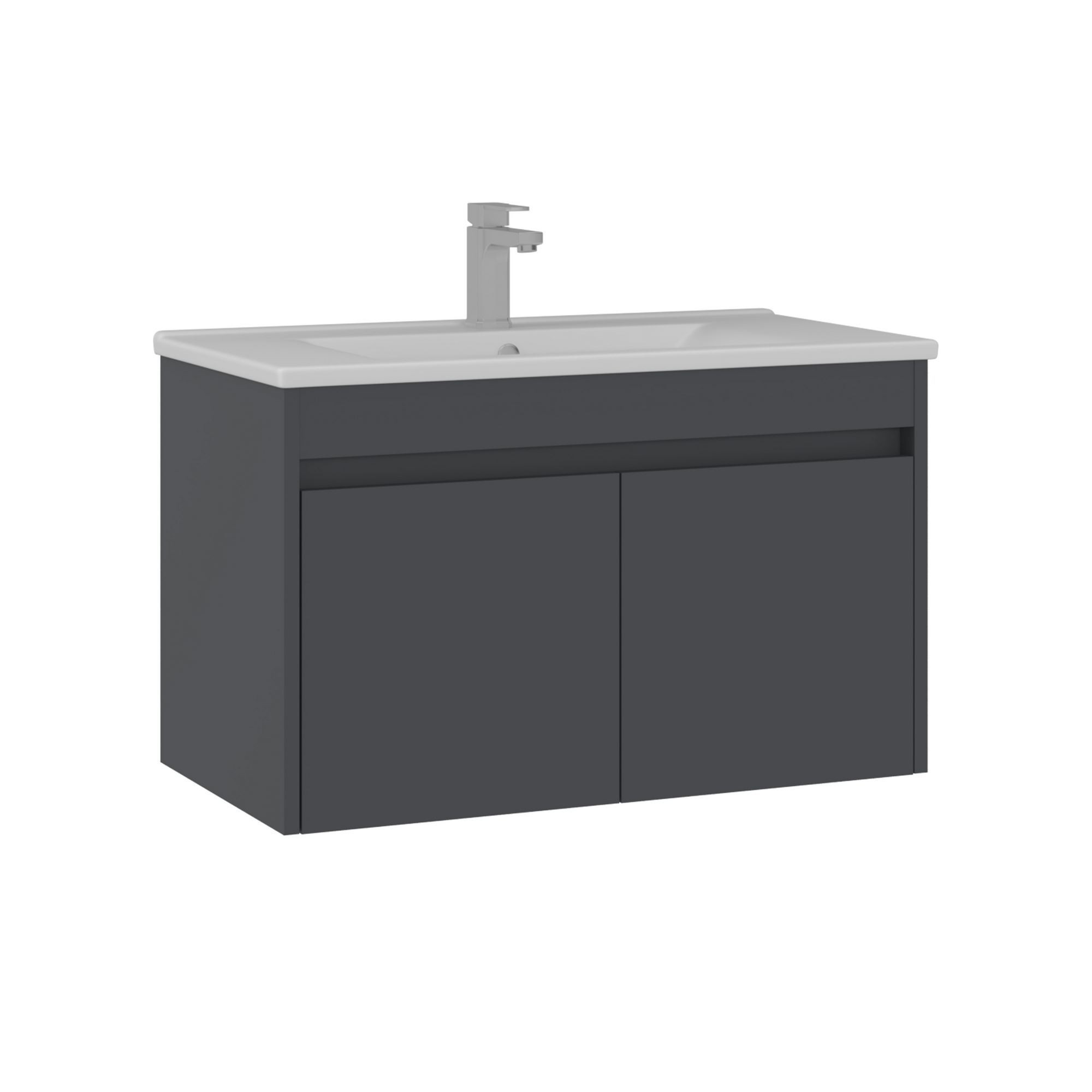 Mueble para lavabo <<side 85 v2>> - 85 x 45 x 52 cm - antracita mate