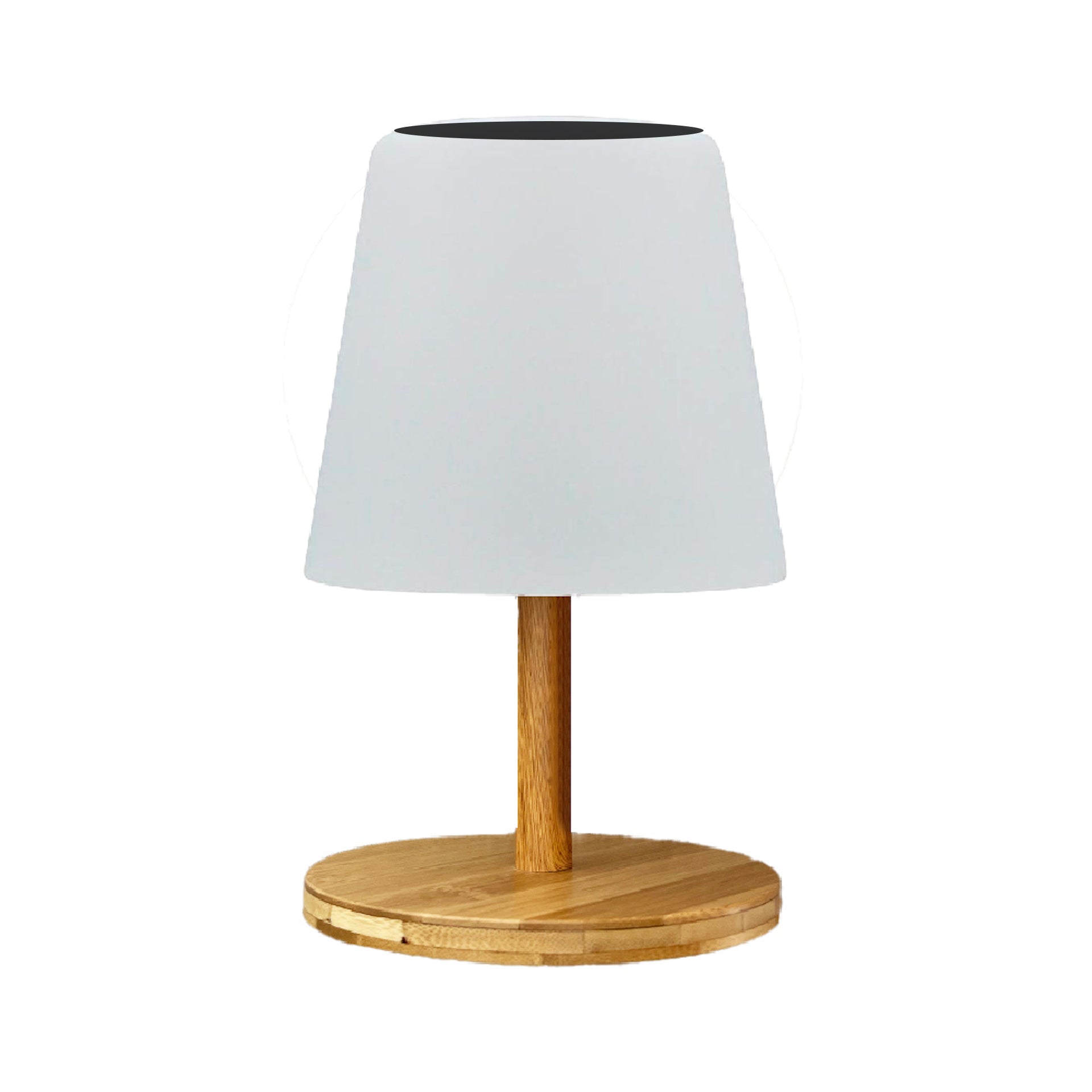 Lámpara de mesa solar h25cm wood