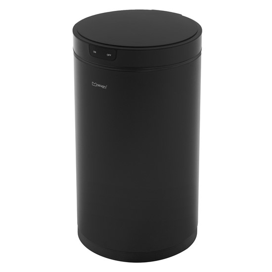 Cubo de basura con sensor de movimiento 30l de acero negro