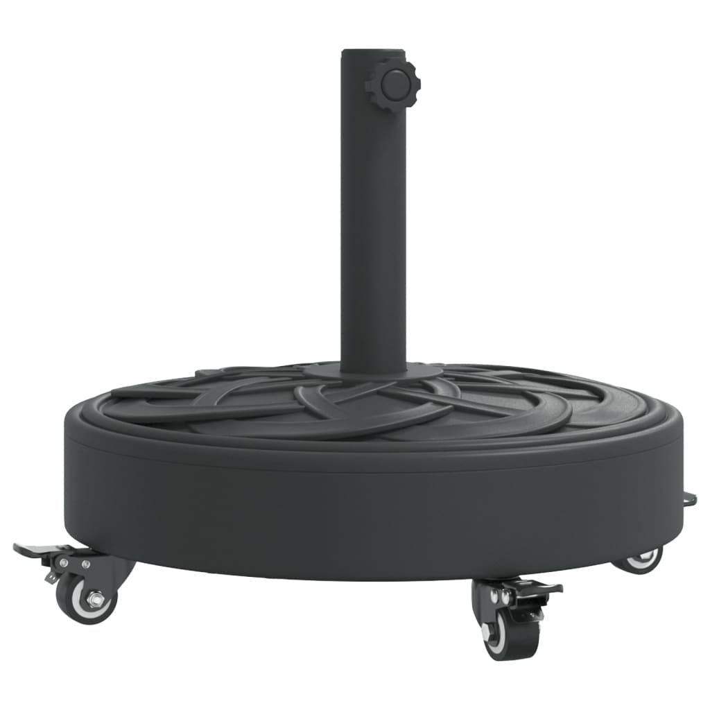 vidaXL base sombrilla redonda ruedas para mástiles ø38 / 48 mm 27 kg