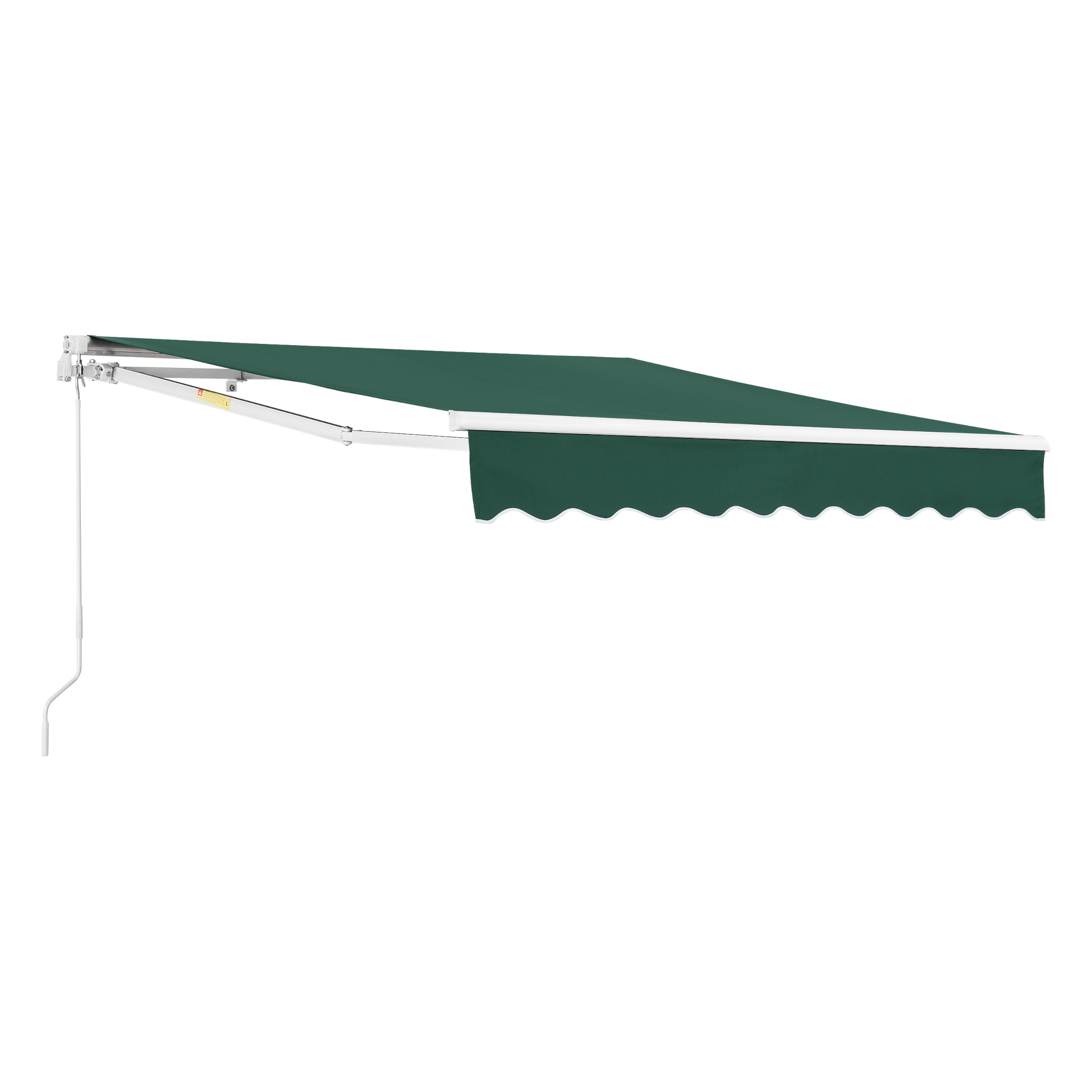 Toldo articulado bitonto retráctil manual 350x250 cm verde oscuro [en.casa]