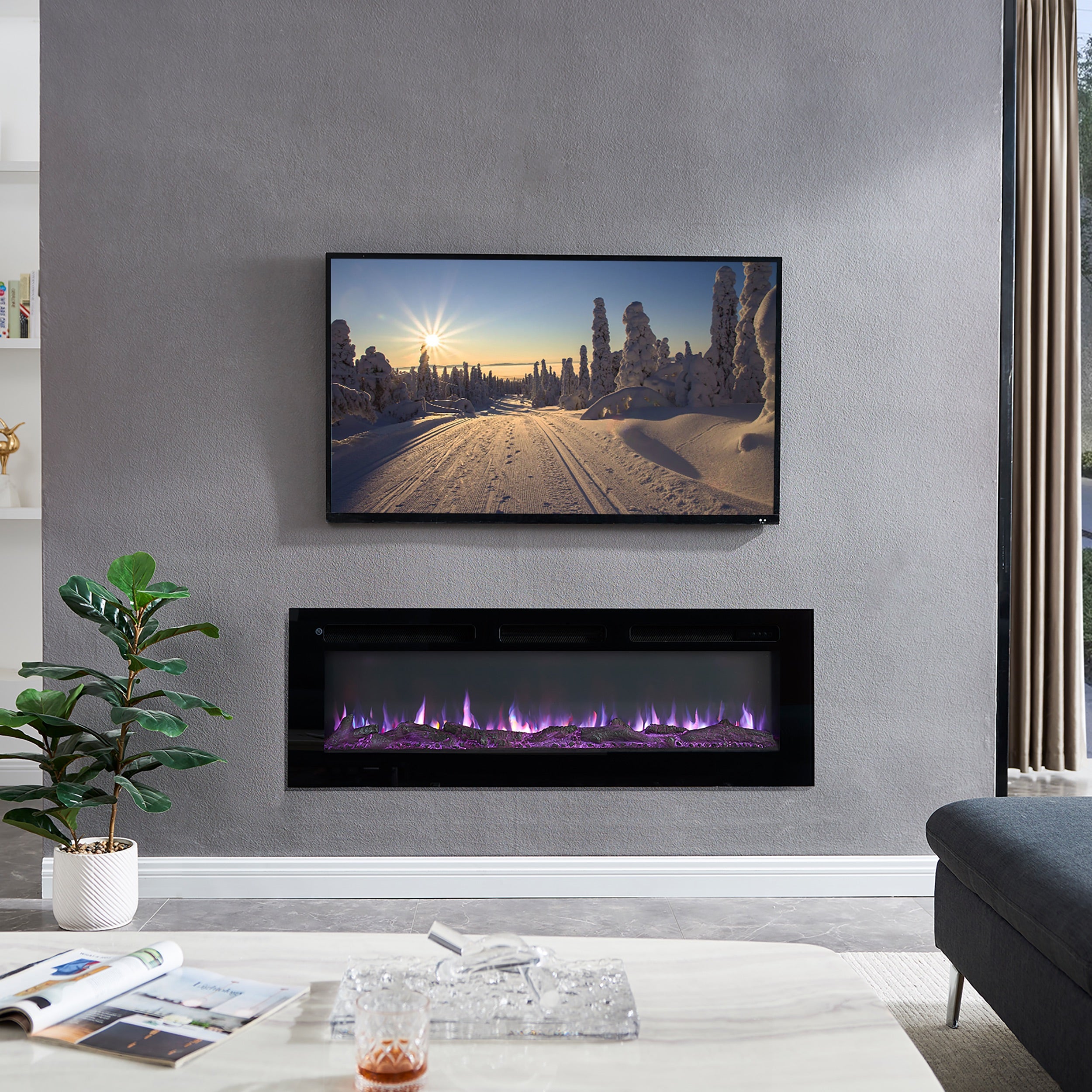 Chimenea eléctrica BALDERIA Leif 50 - 3 en 1 - negro