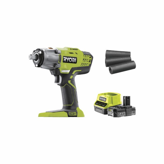 Ryobi - llave de impacto one+ de 18 v - 3 modos - cuadrado de 1/2" + baterí