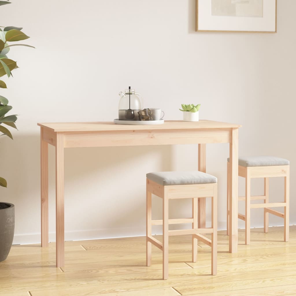 Mesa de comedor madera maciza de pino 110x55x75 cm es9626