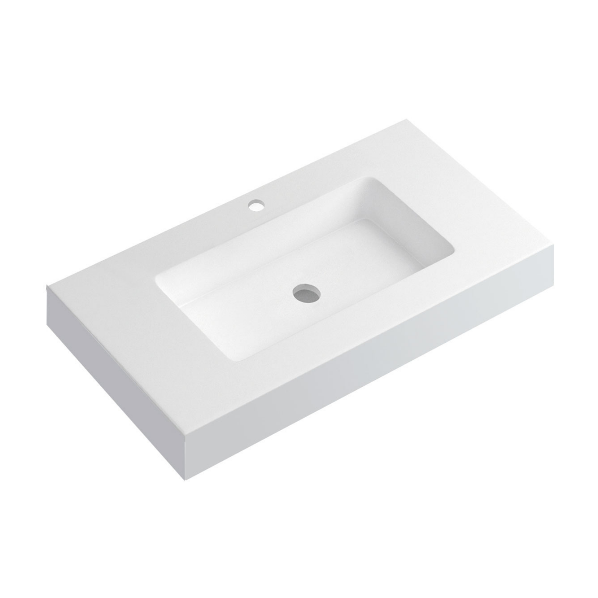 Lavabo con faldón para baño blanco mate 70cm
