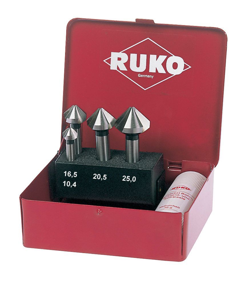 Ruko-102150t-juego de 4 avellanadores cónicos din 335 forma c hss-tin